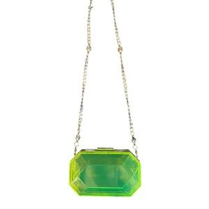 Juicy Couture Neon Green Convertible Clutch / Cross Body Bag